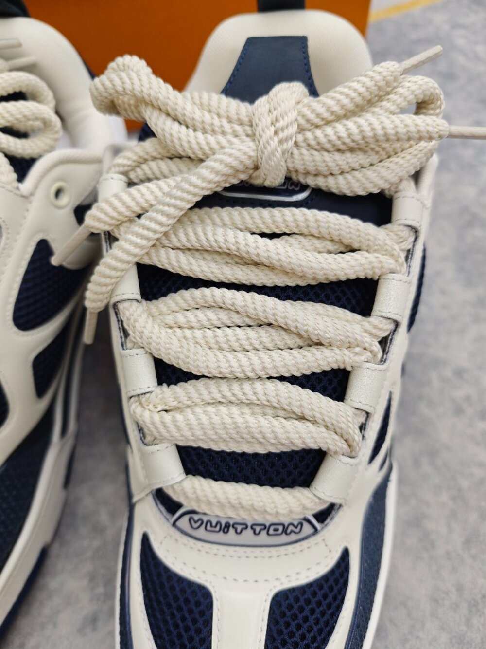 Louis Vuitton LV Skate Sneaker, Blue & White Low-Top Shoes - Picture 3 of 7